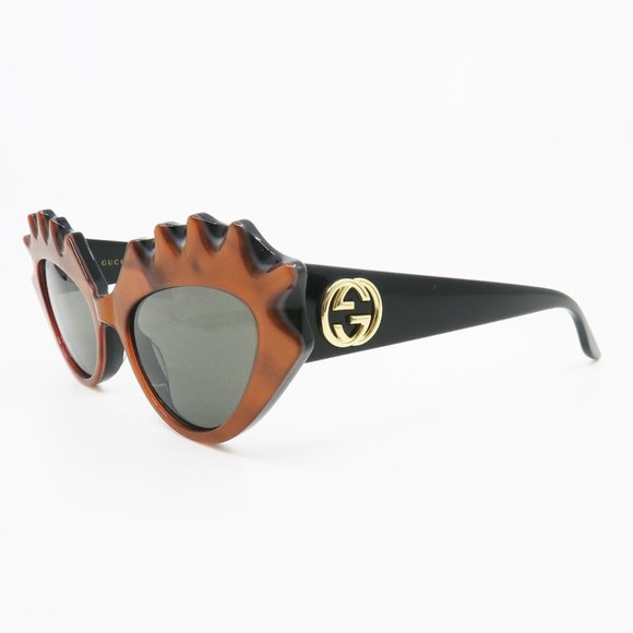 Gucci GG0781S 001 52mm Orange/Black/Grey Cat Eye main image 4